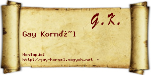 Gay Kornél névjegykártya